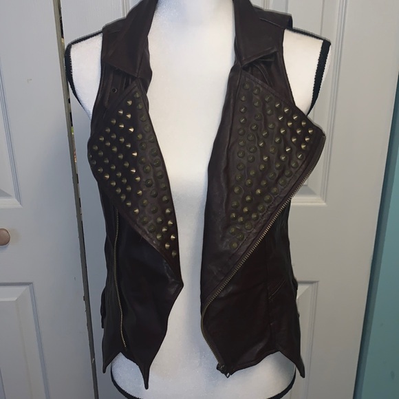Maude Jackets & Blazers - Maude Vinyl Studded Vest